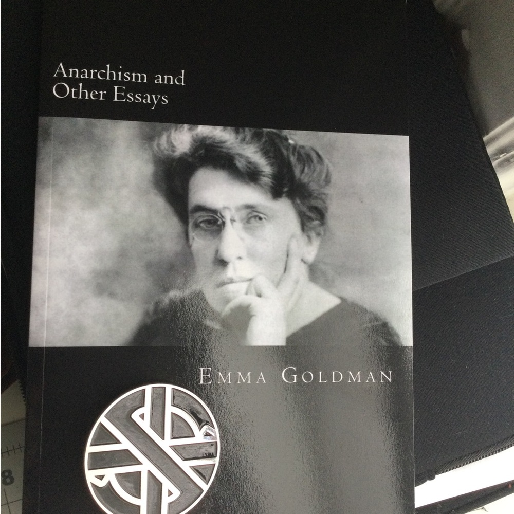 Crass Pin + Anarchism by Emma Goldman